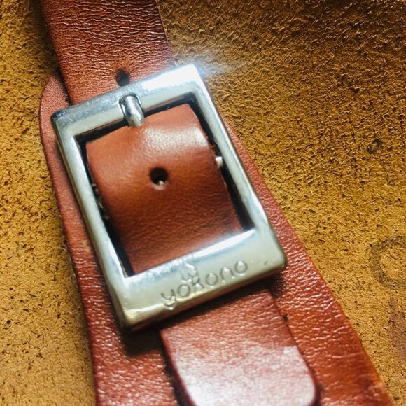 YOKONO Brown Leather Loop Toe Thong Flats Sandals Shoes Spain Women's Size 9 The - Picture 8 of 10